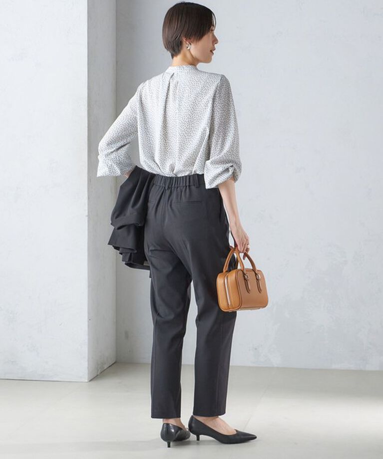 SHIPS for women「〈手洗い可能〉ツイル ストレッチ パンツ（セットアップ対応）」|スラックス|