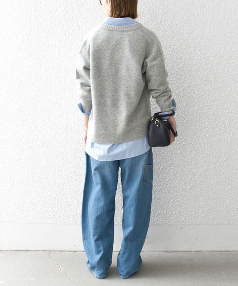SHIPS any「SHIPS any:〈手洗い可能〉AQUA カシミヤ ミックス スキッパー ニット カーディガン」|カーディガン|