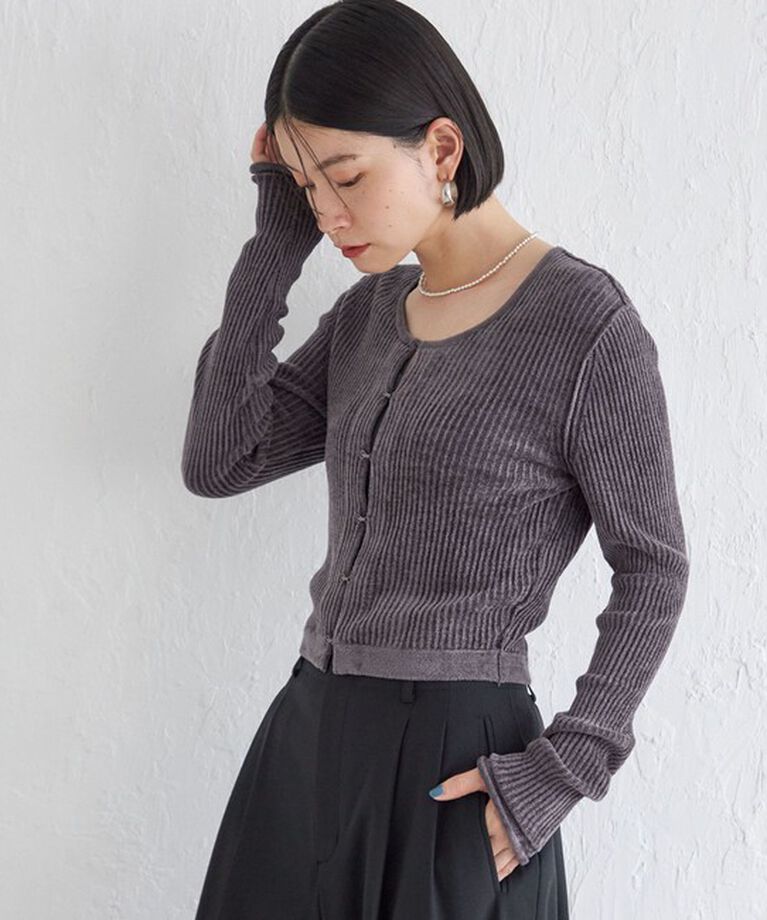 SHIPS for women「Wai＋:〈手洗い可能〉1/18ホック付 カーディガン」|カーディガン|グレー