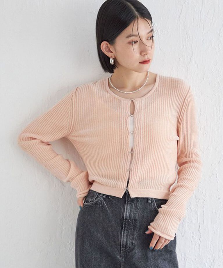 SHIPS for women「Wai＋:〈手洗い可能〉1/18ホック付 カーディガン」|カーディガン|
