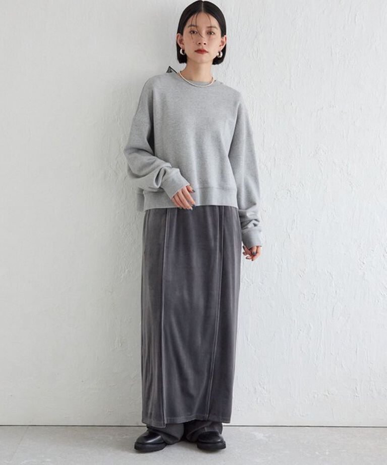 SHIPS for women「Wai＋:〈手洗い可能〉ストレッチ ポリエステル ベロア ワンピース」|ワンピース|