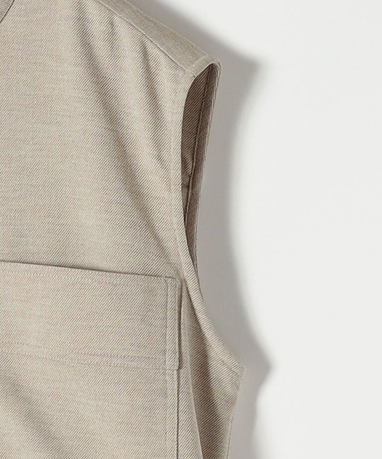 quaranciel「quaranciel:〈洗濯機可能〉ウーステッド ライク フレンチ ポケット シャツ ワンピース」|ワンピース|