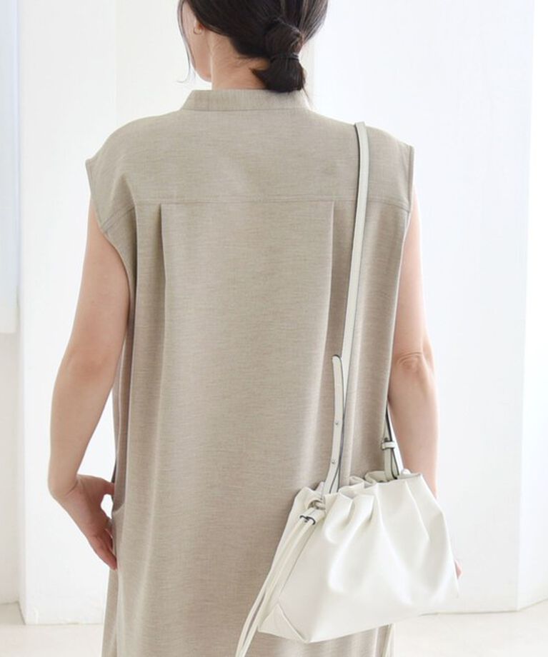 quaranciel「quaranciel:〈洗濯機可能〉ウーステッド ライク フレンチ ポケット シャツ ワンピース」|ワンピース|