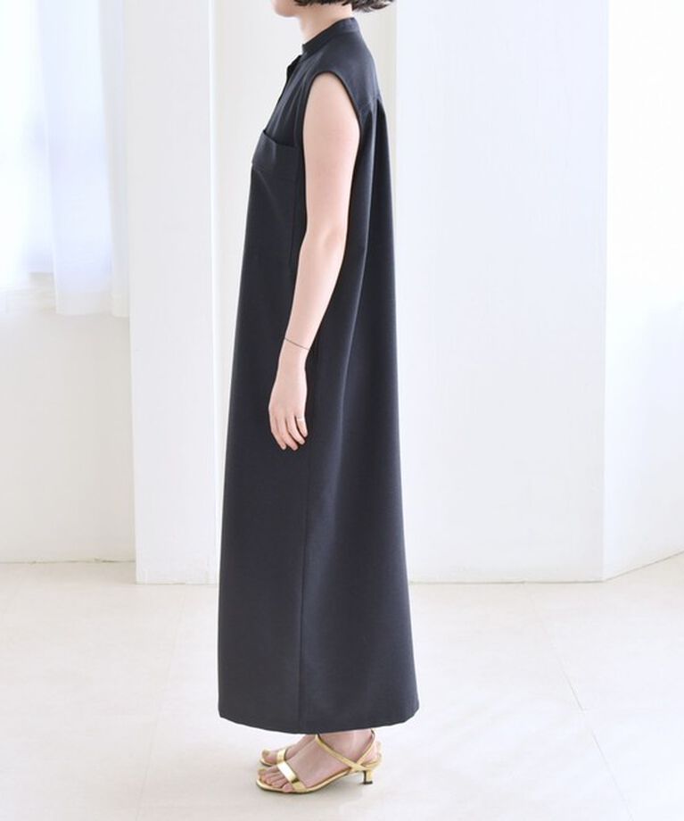 quaranciel「quaranciel:〈洗濯機可能〉ウーステッド ライク フレンチ ポケット シャツ ワンピース」|ワンピース|