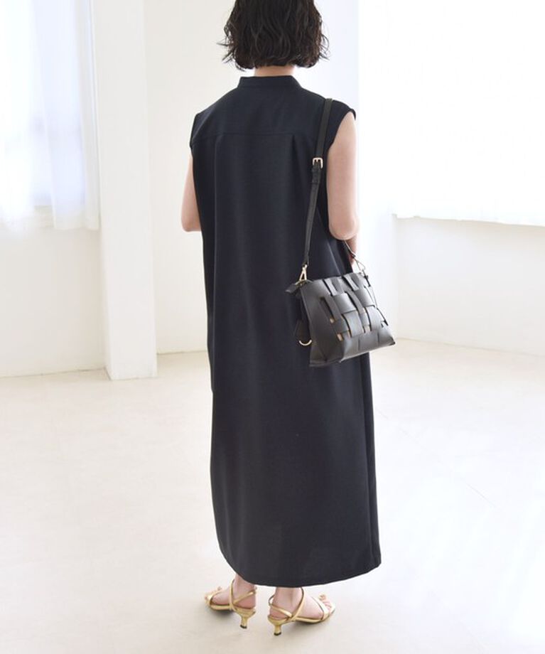 quaranciel「quaranciel:〈洗濯機可能〉ウーステッド ライク フレンチ ポケット シャツ ワンピース」|ワンピース|