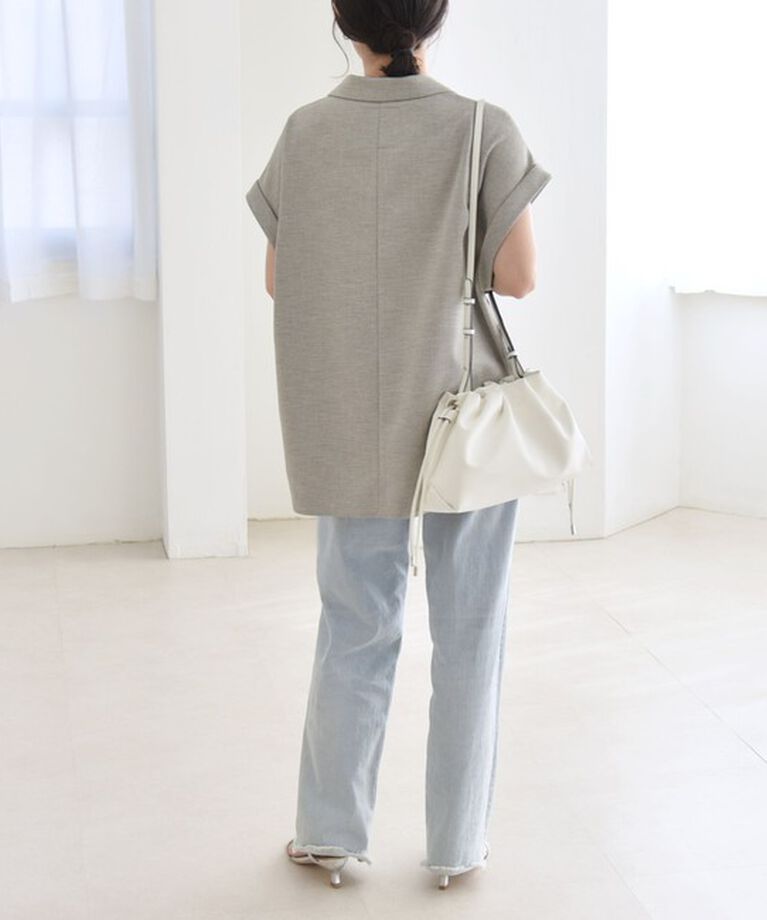 quaranciel「quaranciel: ウーステッド ライク フレンチスリーブ シャツ ジャケット」|その他|