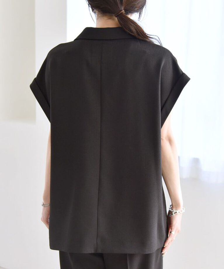 quaranciel「quaranciel: ウーステッド ライク フレンチスリーブ シャツ ジャケット」|その他|