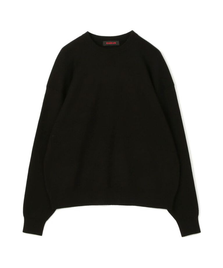 CABaN「CABaN コットンカシミヤ クルーネックプルオーバー」|ニット・セーター|19 ブラック