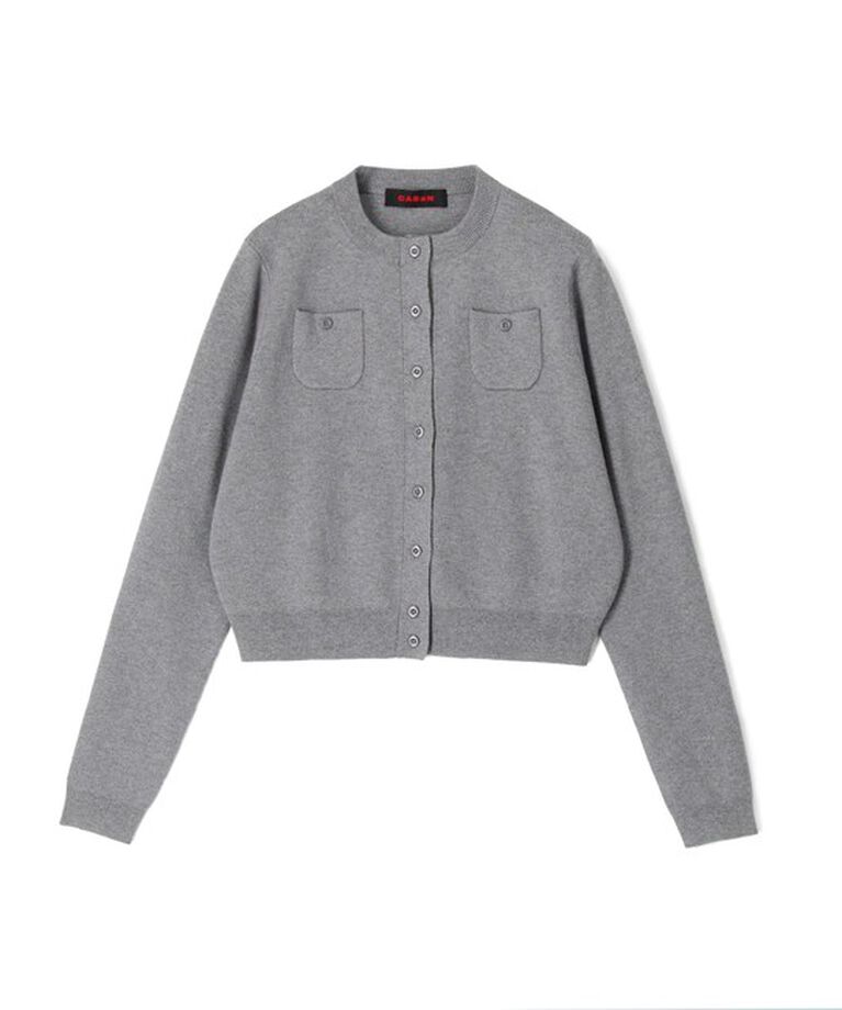 CABaN「CABaN コットンカシミヤ クルーネックカーディガン」|カーディガン|15 グレー