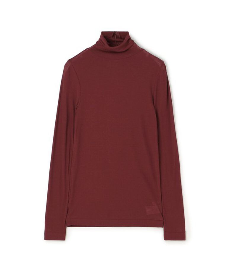 MACPHEE「シアージャージー タートルネックプルオーバー」|Tシャツ・カットソー|37 ダークレッド