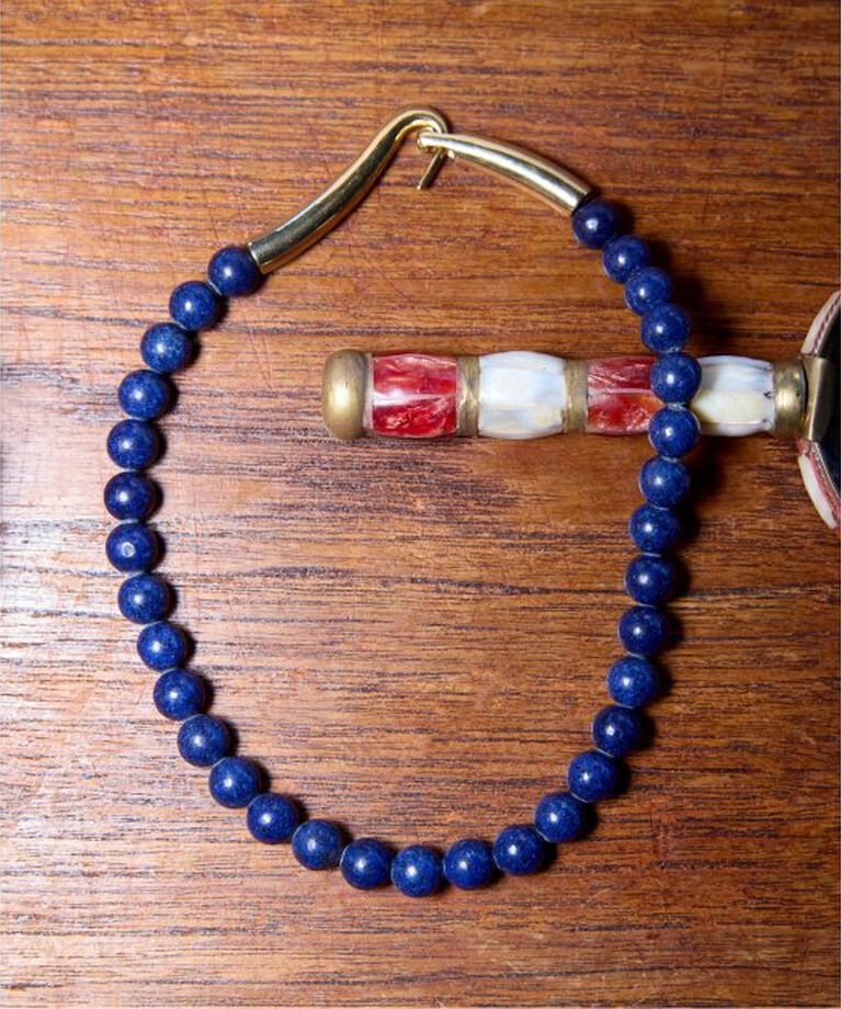 「MISHO Stone beads necklace LAPIS：ネックレス」|ネックレス|ブルー A