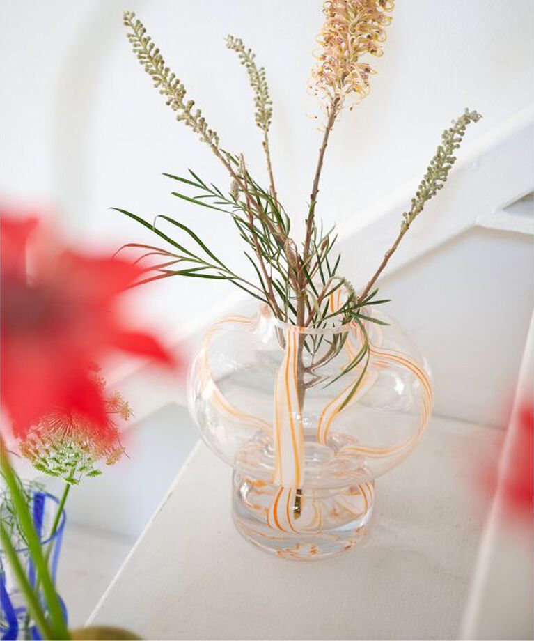 journal standard Furniture「GLASS VASE ROBBIA　フラワーベース 花器 花瓶」|その他|オレンジ