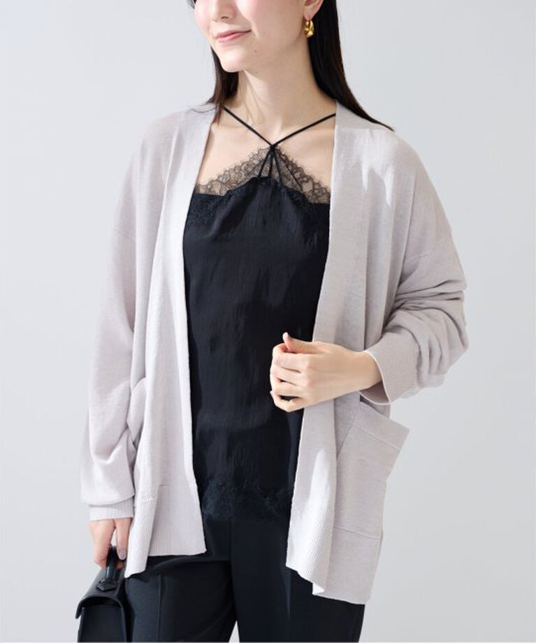 VERMEIL par iena「Linen knit topper カーディガン」|カーディガン|
