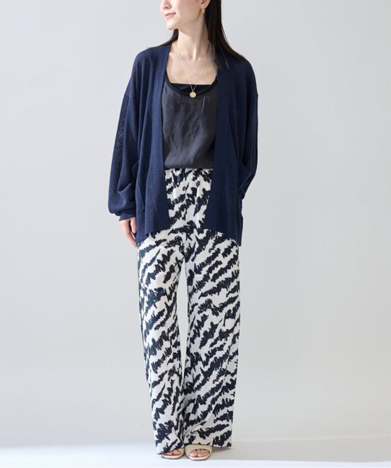 VERMEIL par iena「Linen knit topper カーディガン」|カーディガン|