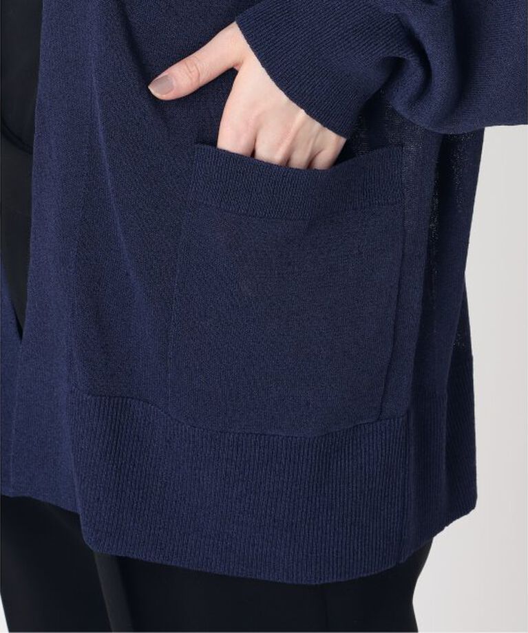 VERMEIL par iena「Linen knit topper カーディガン」|カーディガン|