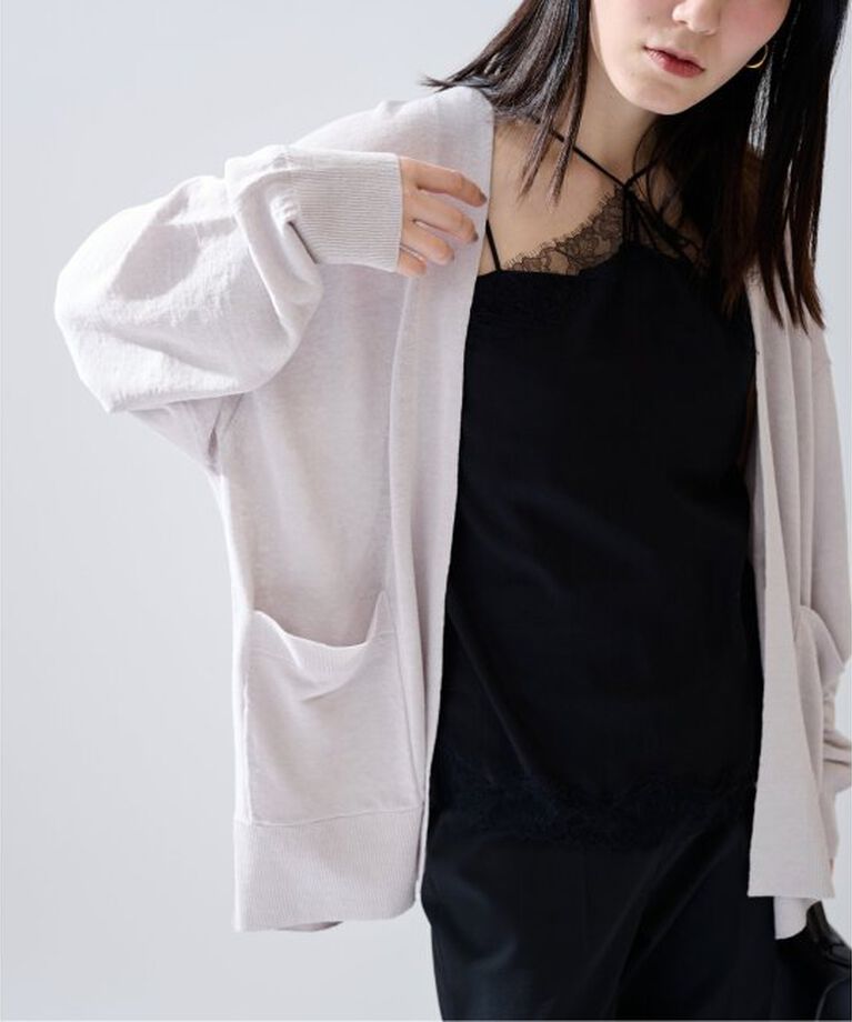 VERMEIL par iena「Linen knit topper カーディガン」|カーディガン|