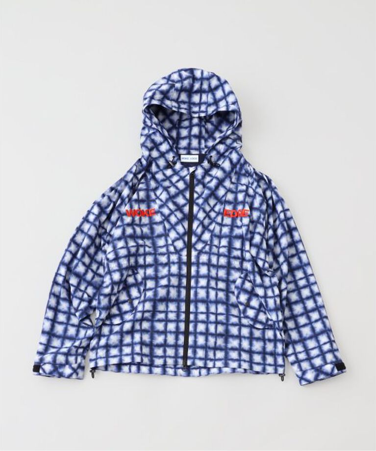 PULP「WOKE EDGE / ウォークエッジ TIEDYE CHECK PARKA」|ブルゾン・スタジャン|ブルー A