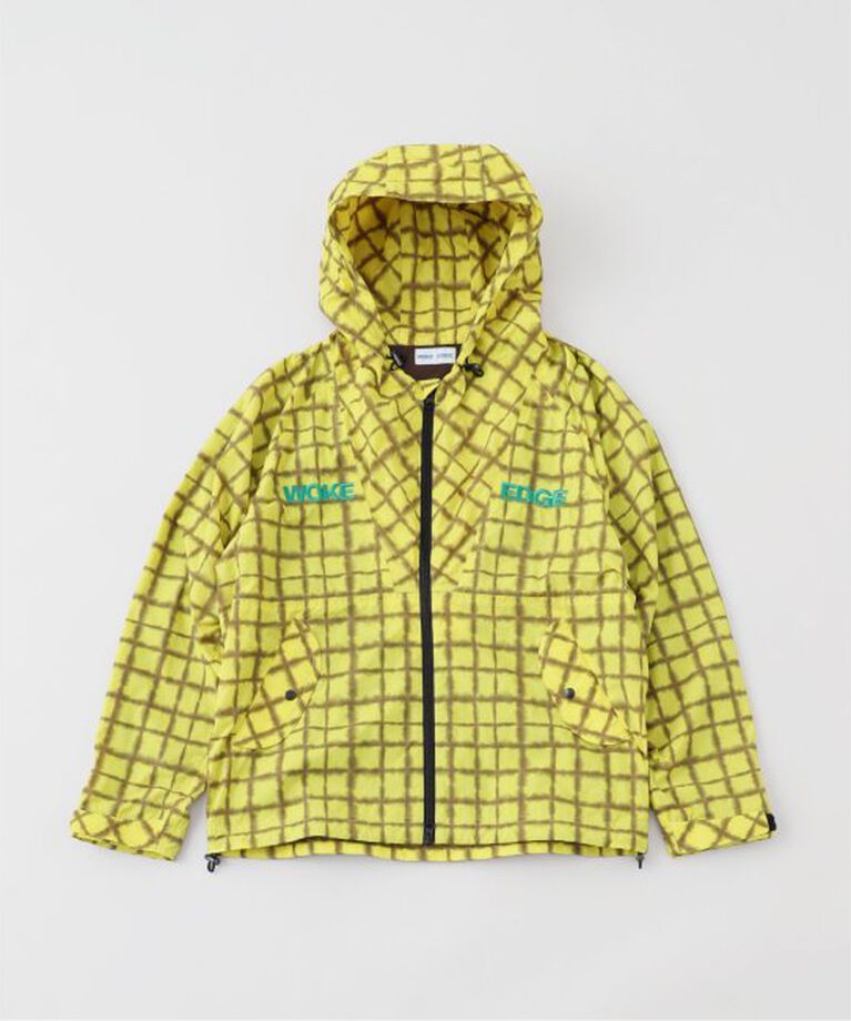 PULP「WOKE EDGE / ウォークエッジ TIEDYE CHECK PARKA」|ブルゾン・スタジャン|イエロー