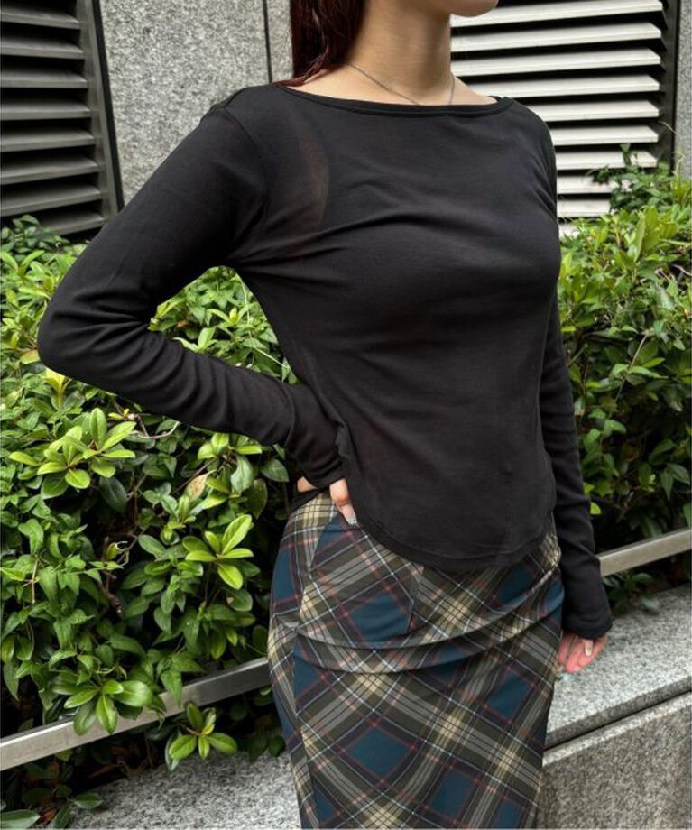 Oriens JOURNAL STANDARD「《別注》【MILLER/ミラー】Light Prib 2way PO：カットソー」|Tシャツ・カットソー|ブラック
