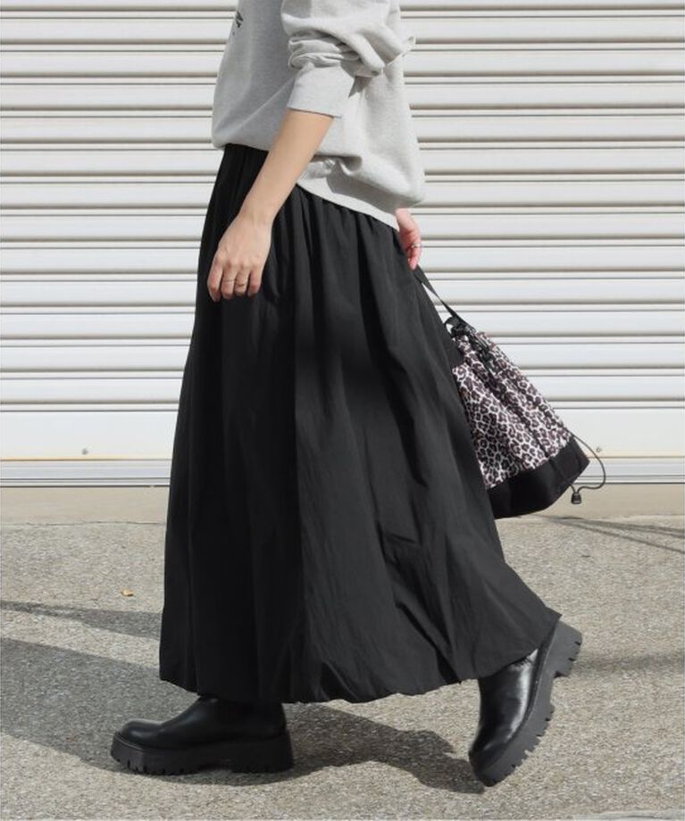 JOURNAL STANDARD relume「《追加》ウォッシャブルバルーンイージースカート」|スカート|ブラック