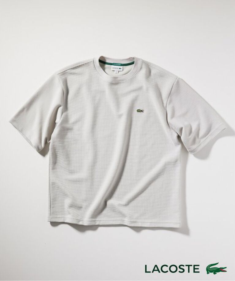 JOURNAL STANDARD relume「LACOSTE / ラコステ 別注 ワッフルTシャツ」|Tシャツ・カットソー|グレーA