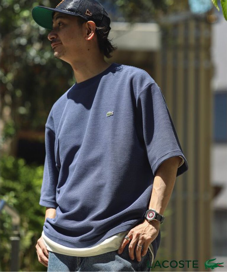 JOURNAL STANDARD relume「LACOSTE / ラコステ 別注 ワッフルTシャツ」|Tシャツ・カットソー|ブルー A