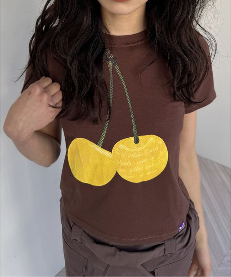Oriens JOURNAL STANDARD「チェリーTシャツ」|Tシャツ・カットソー|ブラウン B