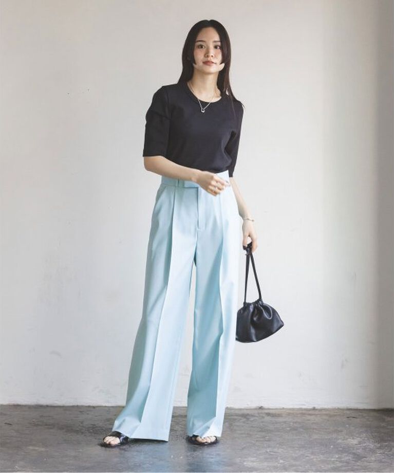 NOBLE「《追加》エステルツイルストレッチスラックスパンツ 3」|スラックス|