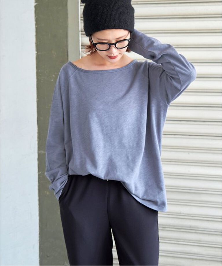 Spick and Span「≪追加≫コットンスラブクルーネックプルオーバー」|Tシャツ・カットソー|ブルー A