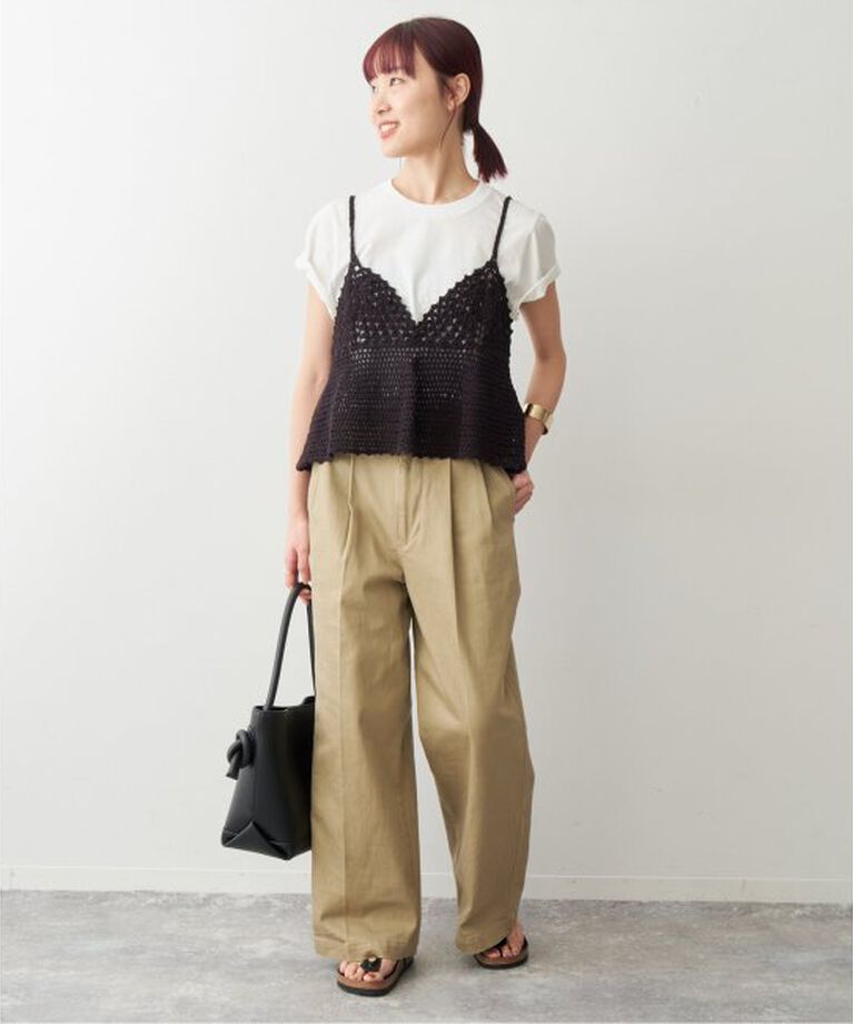 Spick and Span「《追加》クロシェニットキャミソール」|キャミソール|