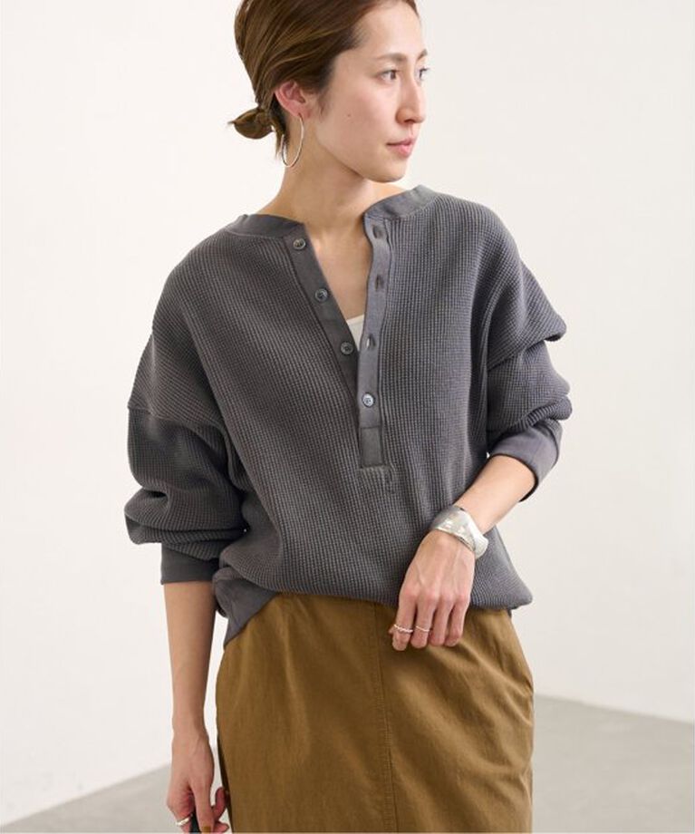 FRAMeWORK「≪追加≫ワッフルヘンリープルオーバー」|Tシャツ・カットソー|