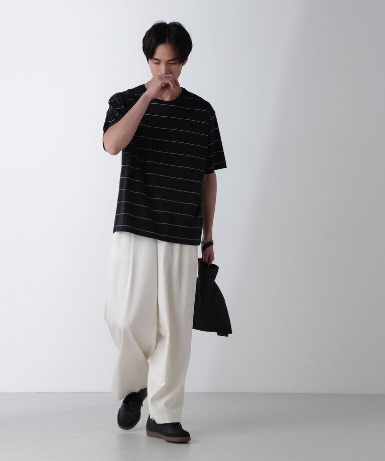 nano･universe「リラックスボーダーTシャツ 半袖」|Tシャツ・カットソー|