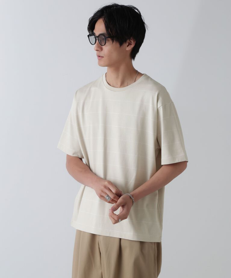 nano･universe「リラックスボーダーTシャツ 半袖」|Tシャツ・カットソー|