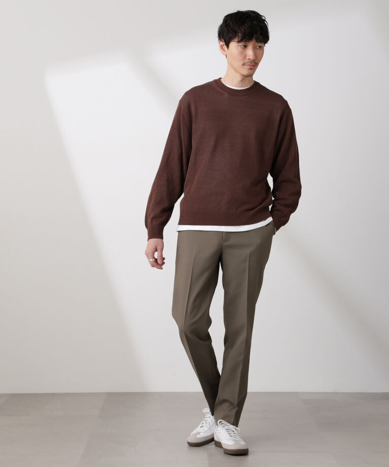 nano･universe「｢SOIGNE｣ECOPET(R)×AERO ツイルストレッチスラックス」|チノ|