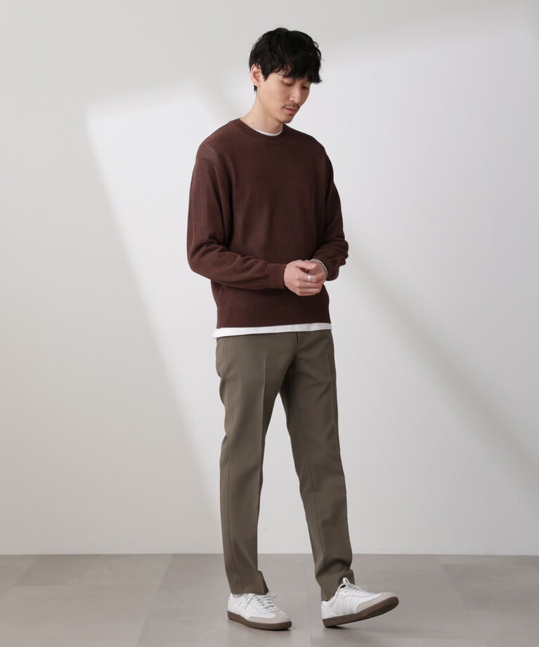 nano･universe「｢SOIGNE｣ECOPET(R)×AERO ツイルストレッチスラックス」|チノ|