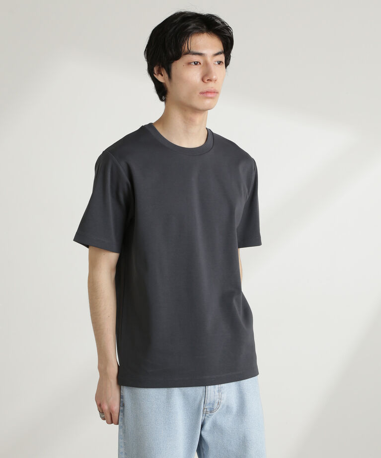 nano･universe「ダブルスムースクルーネックTシャツ 半袖」|Tシャツ・カットソー|D.グレー2