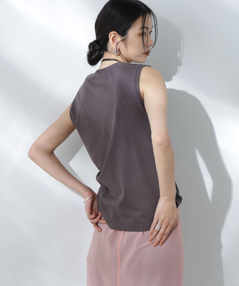 nano･universe「Anti Soaked(R) 汗染み防止ノースリーブTシャツ」|Tシャツ・カットソー|