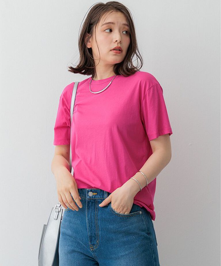 23区「【SLOW/WEB限定】シアーツイストシングルジャージー Tシャツ」|Tシャツ・カットソー|ローズ系