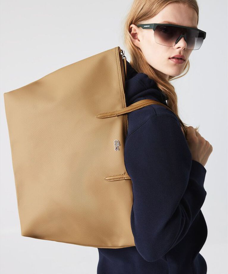 LACOSTE「L.12.12 プチピケ ラージ トートバッグ」|トートバッグ|サンドベージュ