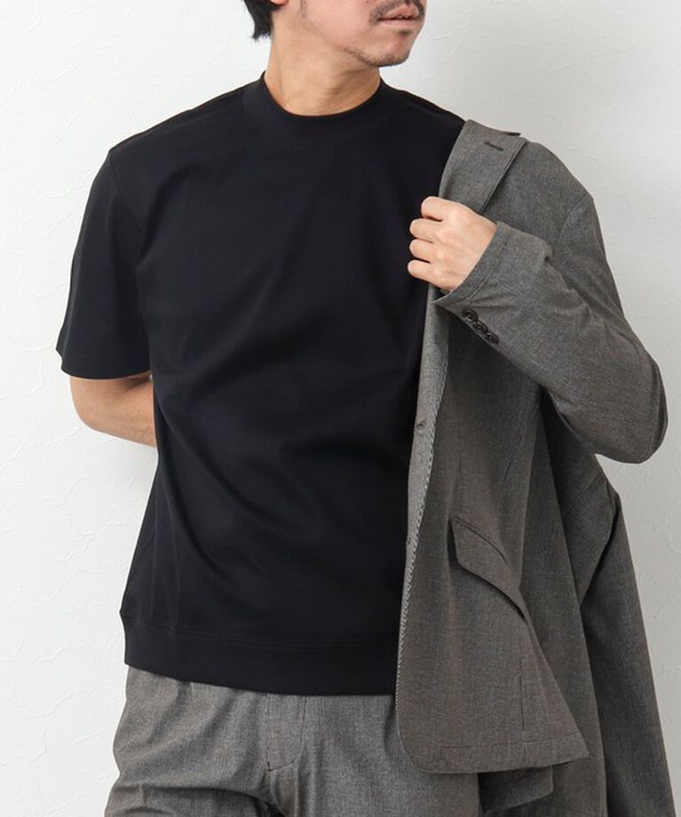 NOLLEY'S goodman「《ビジカジ対応》シルケットスムース / 天竺 ジャケット用Tシャツ」|Tシャツ・カットソー|ブラック