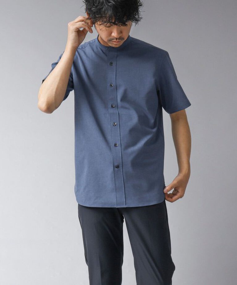 NOLLEY'S goodman「【ACTIVE SECT】《限定展開 / 速乾 / イージーケア》”ALL TIME DRY” バンドカラー半袖シャツ」|シャツ・ブラウス|