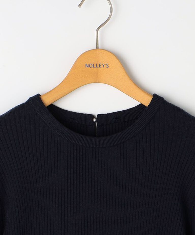 NOLLEY'S「《手洗い可能》白2枚衿付きプルオーバーニット」|ニット・セーター|