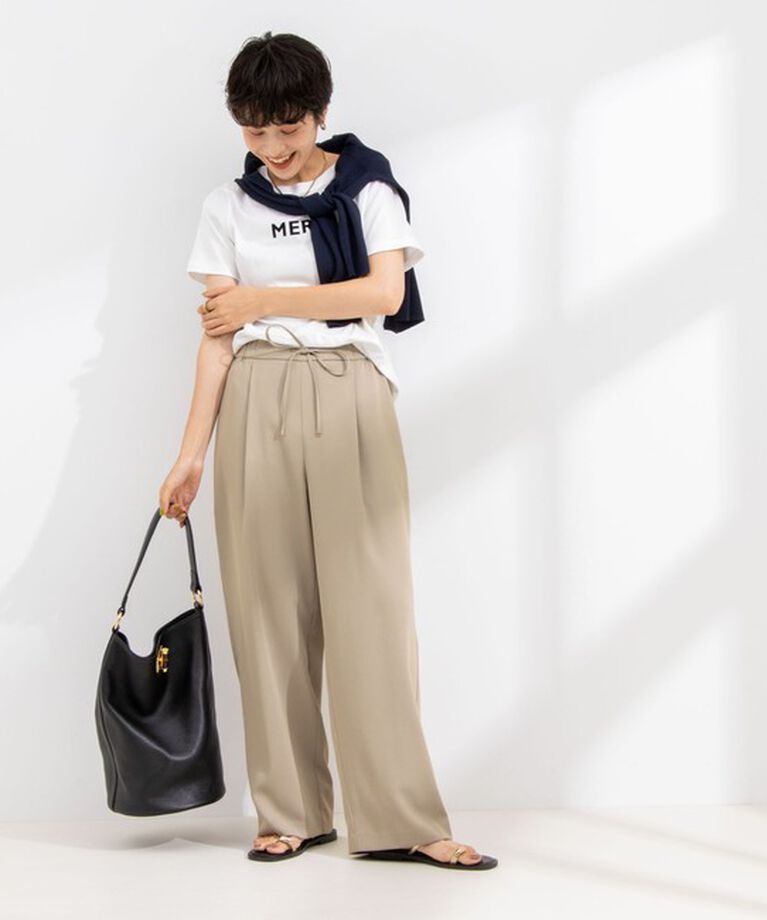 NOLLEY'S sophi「ウォッシャブルダブルクロスサテンイージーワイドパンツ」|その他|
