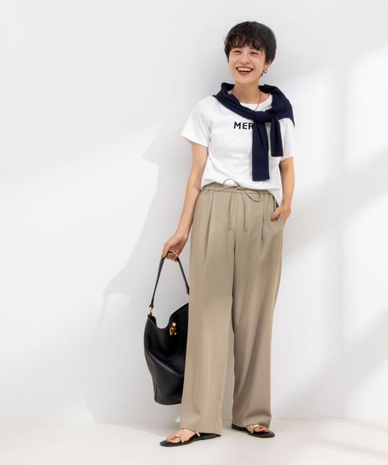 NOLLEY'S sophi「ウォッシャブルダブルクロスサテンイージーワイドパンツ」|その他|