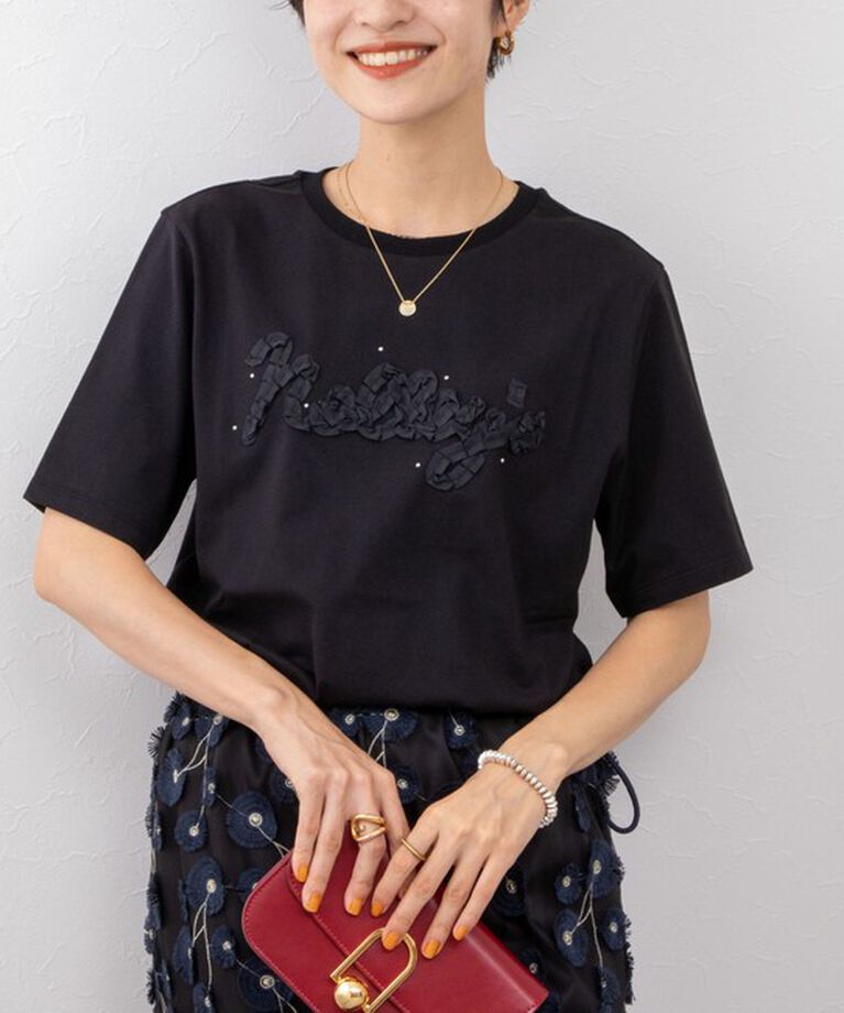 NOLLEY'S「ノーリーズ刺繍Tシャツ」|Tシャツ・カットソー|ブラック系その他