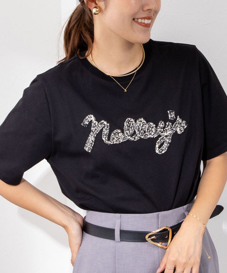 NOLLEY'S「ノーリーズ刺繍Tシャツ」|Tシャツ・カットソー|ブラック系その他2