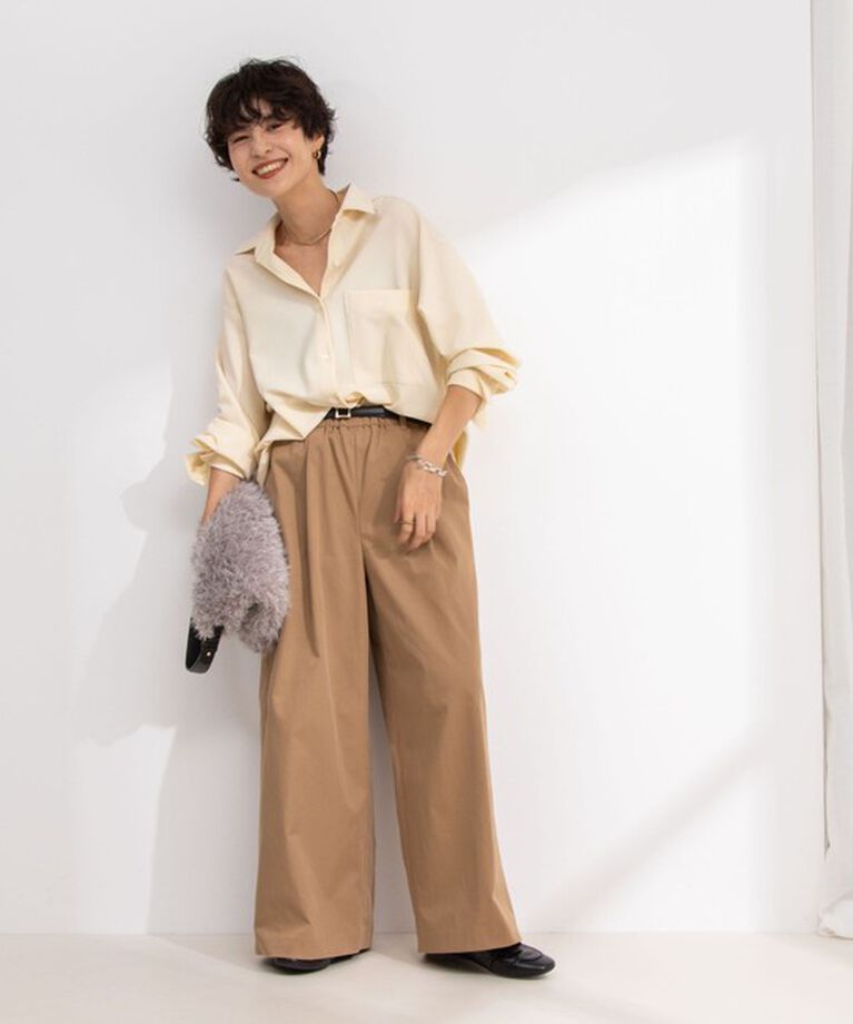 NOLLEY'S「ウォッシャブルイージーケアツイルワイドパンツ」|その他|