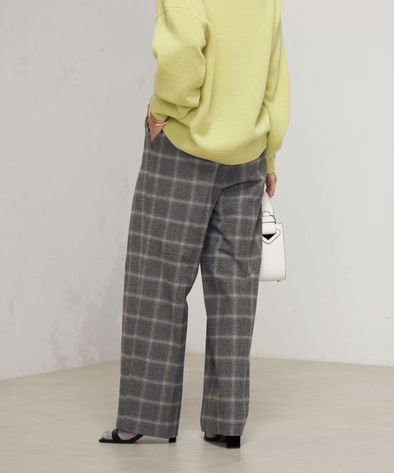 NOLLEY'S「◇【WEB限定】ウォッシャブル両面起毛チェックタックワイドパンツ」|その他|