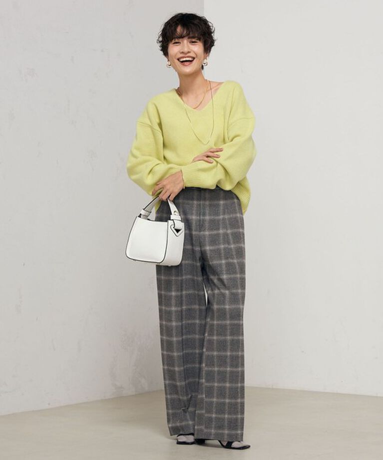 NOLLEY'S「◇【WEB限定】ウォッシャブル両面起毛チェックタックワイドパンツ」|その他|