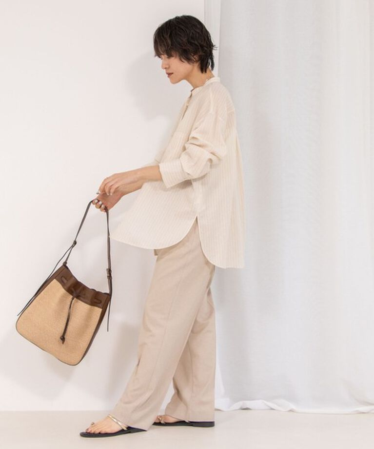 NOLLEY'S「《セットアップ対応》ウォッシャブル高機能麻調愛されワイドパンツ」|その他|
